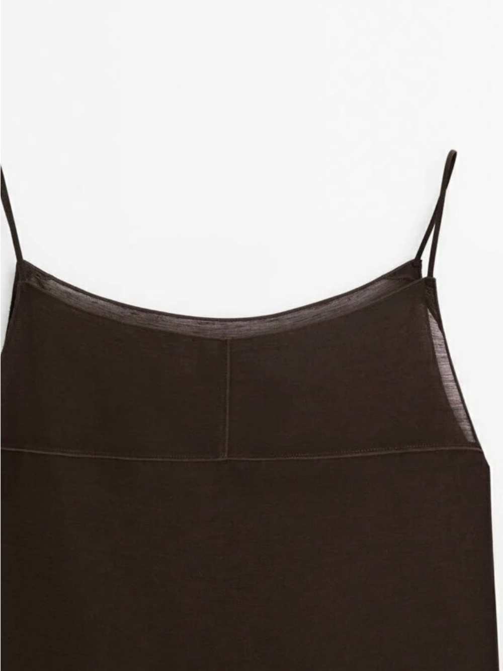 Massimo Dutti day dress, dark brown size S - Picture 3 of 11